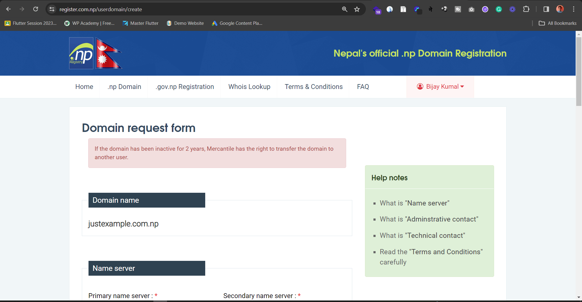 free domain in nepal